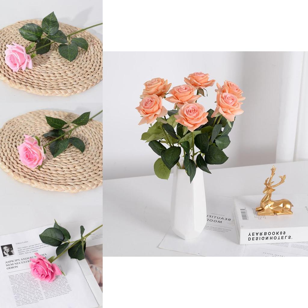 Rose Silk Flower Faux Moisturizing Decor For Home And Wedding Arrangements