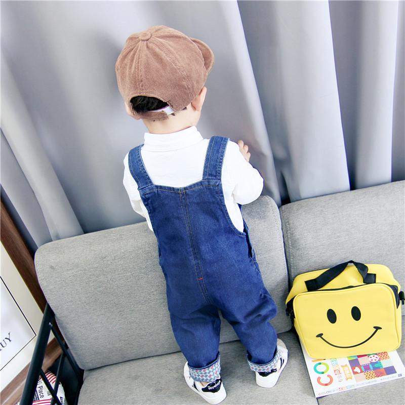 Детская модная одежда для маленьких мальчиков и девочек, джинсовые хлопковые джинсы, комбинезоны, повседневные брюки