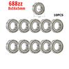 10 шт. Миниатюрные подшипники 685zz 608z 625ZZ Бесшумные Маленькие подшипники Глубокий паз Мини Шариковые подшипники Углеродистая сталь для Скейтборда Самоката