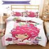 3pcs Princess Strawberry Cover Set - Personalized Name, HD Printed Bedding with 1 Cover and 2 Pillowcases - Perfect for Home Decor, Easy Care