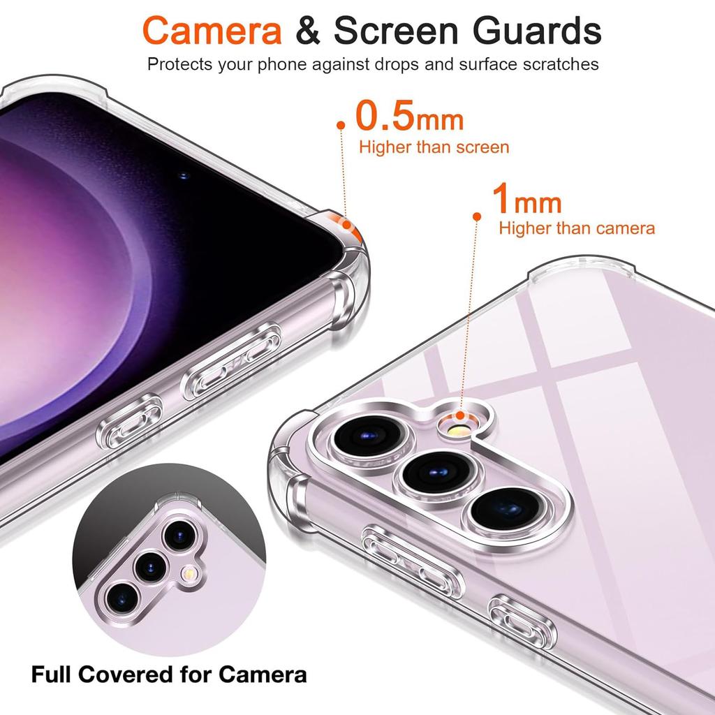 Прозрачный чехол для Samsung Galaxy A05 A05S A15 A25 A35 A55 A04 A04S A14 A24 A34 A54 A04E, мягкий бампер из ТПУ, подходит для полной защиты, противоударный, прозрачный чехол