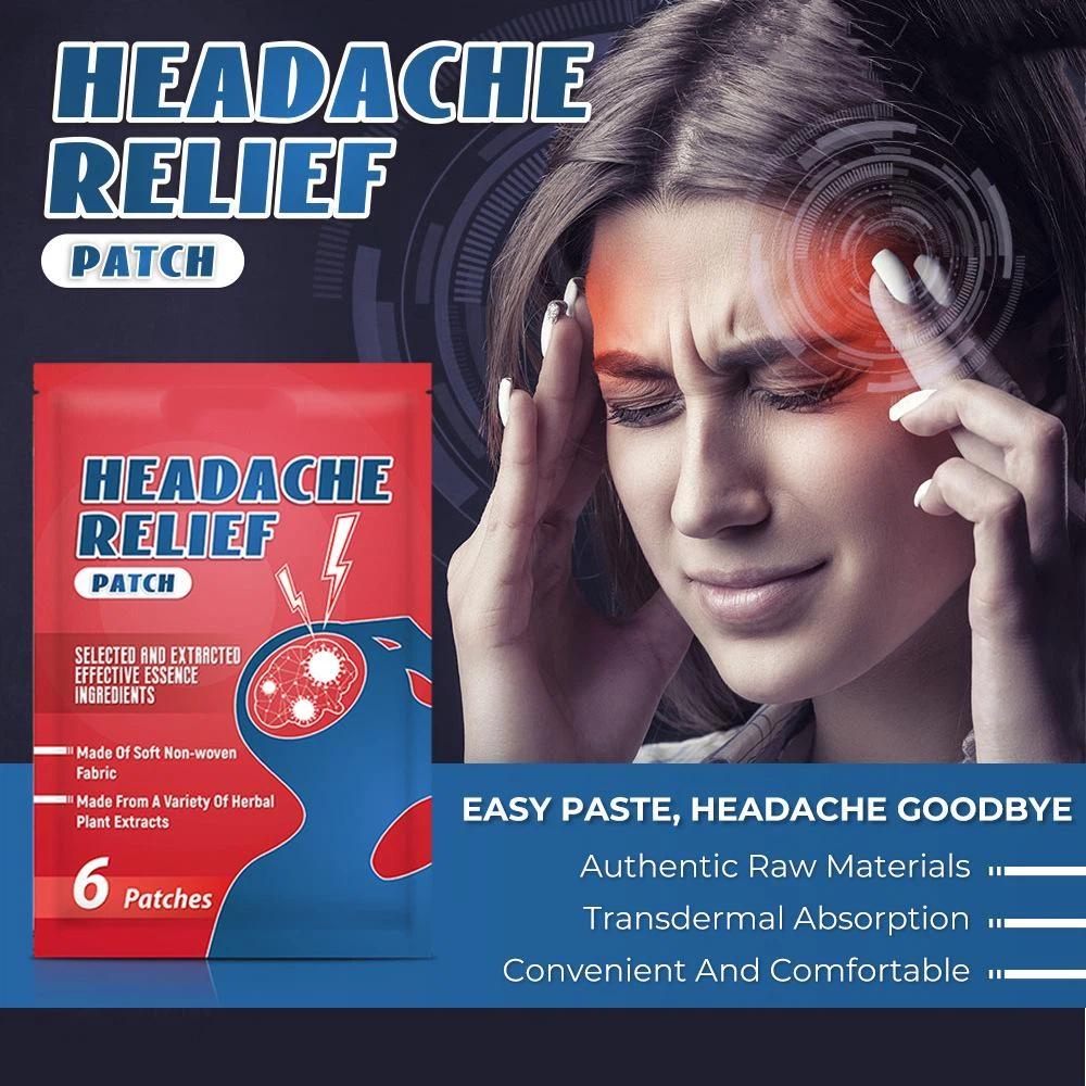 6 шт./пакет Храмовые пластыри Пластыри для здоровья Пластыри для облегчения головной боли
