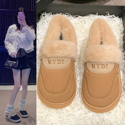 Женские зимние сапоги 2024 года, новые утолщенные пушистые удобные теплые плюшевые сапоги, женская обувь, женские зимние массивные сапоги для женщин