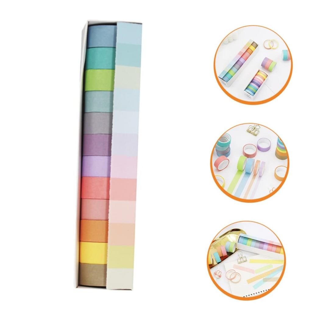 Цветная васи-лента для скрапбукинга, упаковки подарков, для ведения дневника своими руками и творческих проектов для взрослых