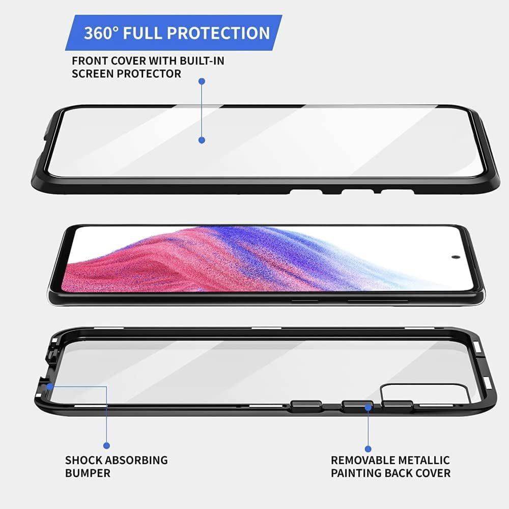Подходит для чехла для мобильного телефона Samsung Note20ultra S25edge Магнето Двустороннее стекло Металлический Магнитная адсорбция Противоударный чехол