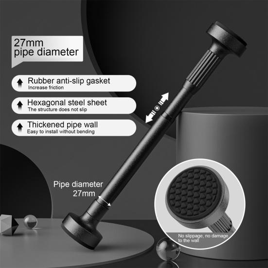 Натяжной карниз для штор, регулируемый, расширяемый, без сверления, нескользящий, из нержавеющей стали, дверной проем, окно, шкаф