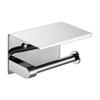 304 Stainless Steel Gold Bathroom Tissue Holder Double Roll Toilet Paper Holder with Phone Shelf Wall Mounted Tissue Dispenser