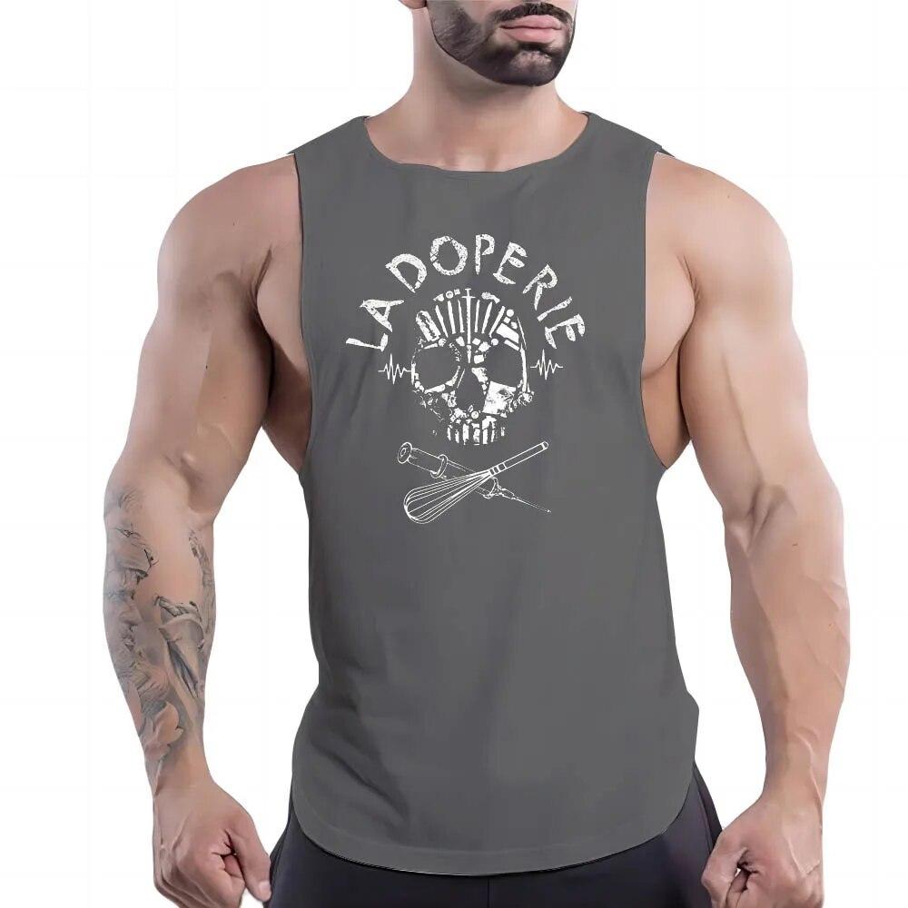 Мужской четырехсезонный повседневный многоцветный жилет без рукавов, повседневная быстросохнущая мужская простая дышащая многоцветная рубашка с героями мультфильмов