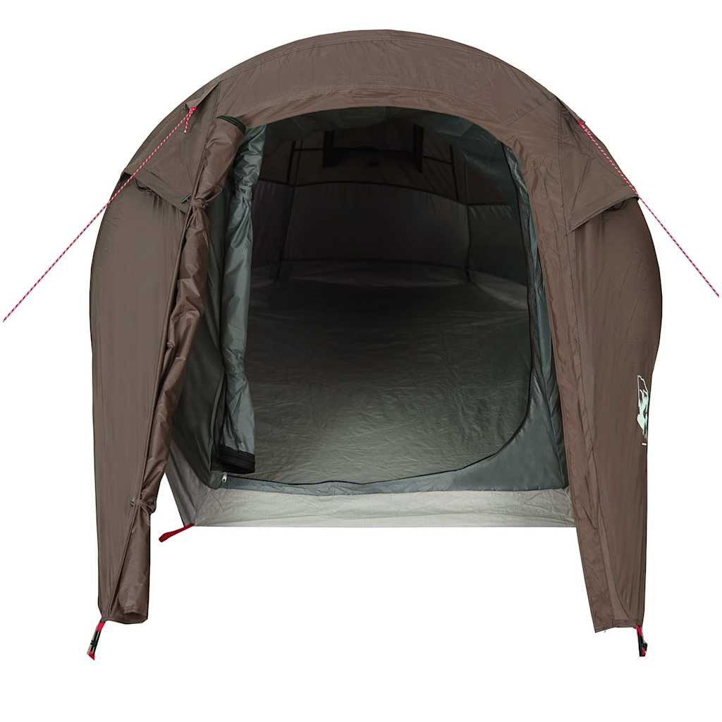 Tunnel Tent for 3 Persons Brown Waterproof
