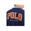 Polo Ralph Lauren The Rl Fleece Baseball Jacket Embroidered Pattern Snap Collar Long Sleeve Jacket Men Jackets Navy-Blue 100040649