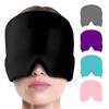 Temu Cross-Border Migraine Relief Gel Eye Mask - Cold Compress Head Cover for Cooling & Fever Relief