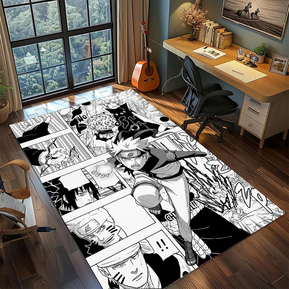 Naruto Shippuden Rug Carpet Non Slip Washable Floor Mat Large Area Rug for Bedroom Home Decor