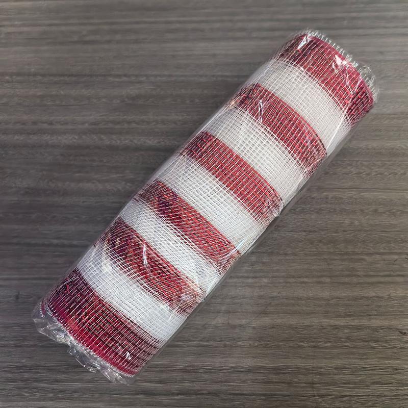 Рождественская сетка Лента Деко Металлическая Осенняя сетка Металлическая фольга Белая Красная Зеленая сетка Рулоны для DIY Рождественский проект Венки Вечеринка