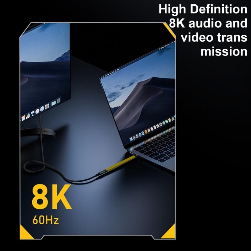 Универсальный USB 4 Кабель Type C для 40 Гбит/с Высокоскоростная передача данных Быстрая доставка питания до 240 Вт Совместим с Thunderbolt3/4
