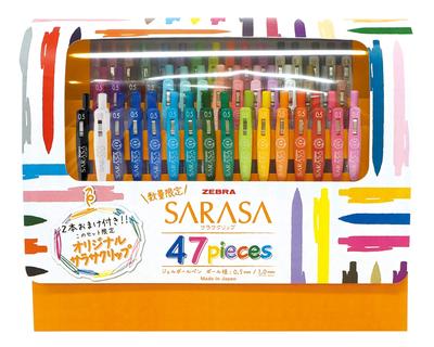 Гелевая шариковая ручка Zebra Sarasa Clip Набор из 45 штук с 2 оригинальными Sarasa JJ15-45C-2OM