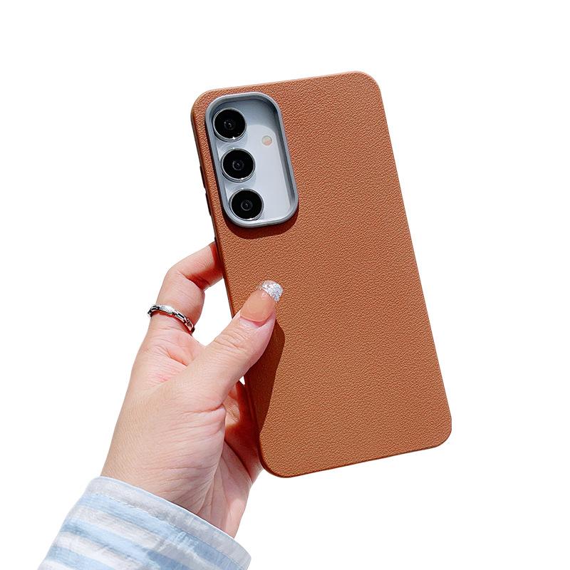Подходит для чехла для мобильного телефона Samsung S24ultra, чехол для мобильного телефона Samsungs25, чехол для мобильного телефона с кожаным узором и магнитной адсорбцией
