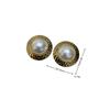 Retro Round Scale Pattern Small Fragrant Texture Shijia Earrings Earrings High-End Light Luxury Earrings