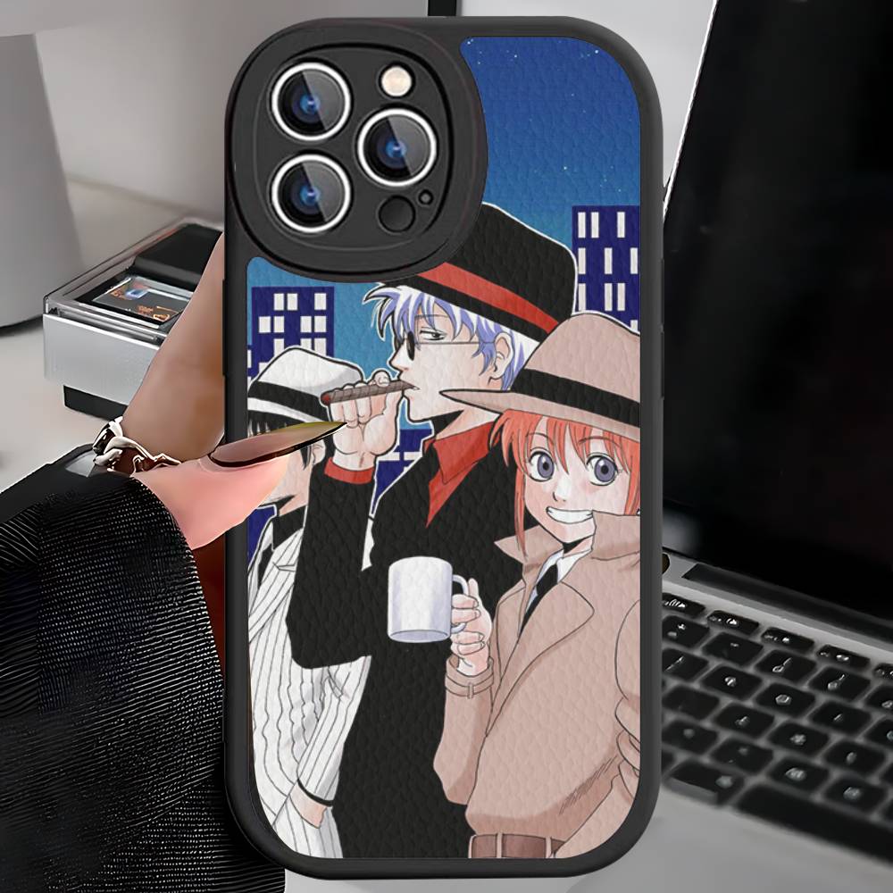 Смешной аниме GINTAMA Кожаный Чехол Для Телефона Для IPhone 15 14 13 Pro Max 12 11 16 Plus Чехол Для Телефона
