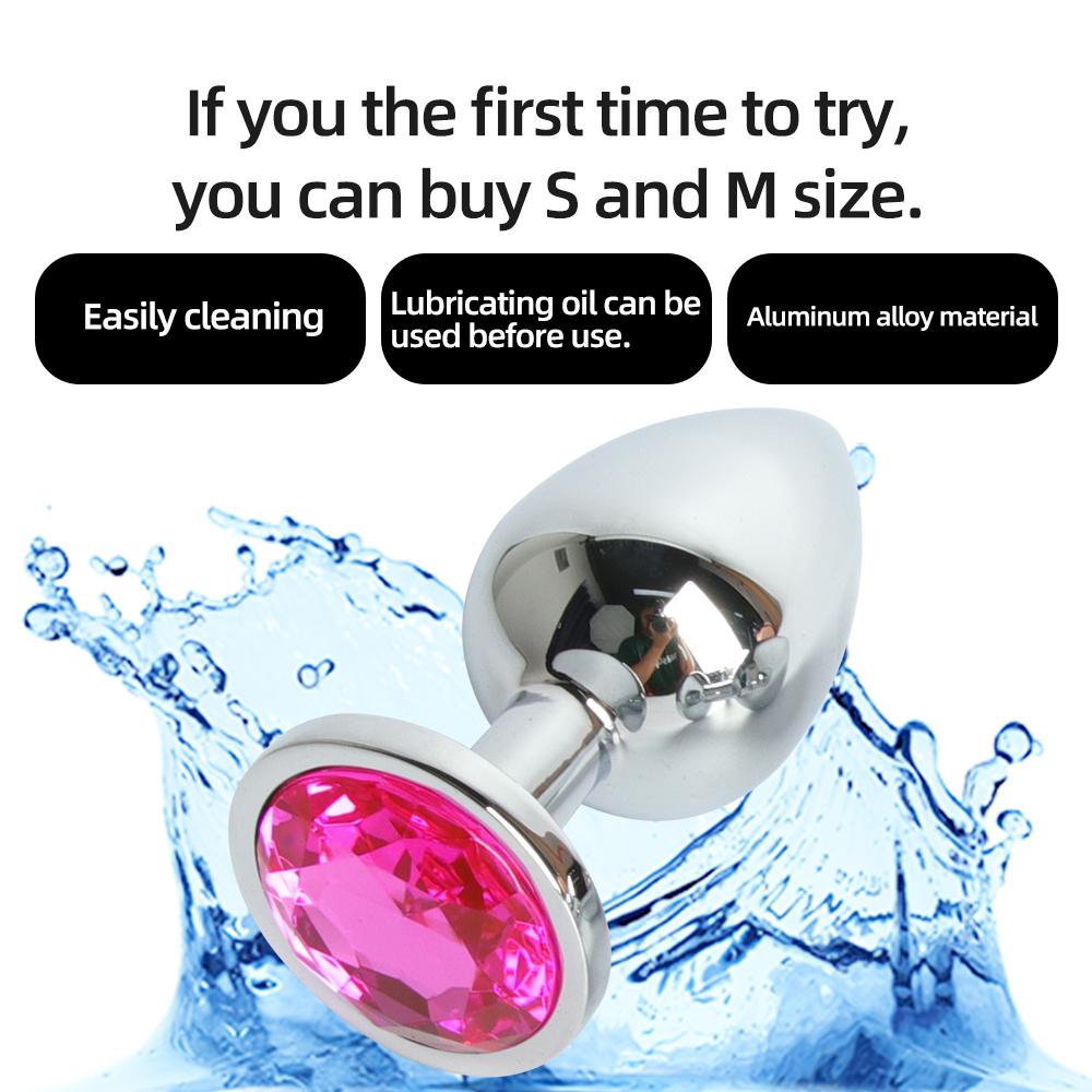 Анальная пробка Gem Анальная пробка Массаж простаты Дилататор Пробка Ювелирные изделия Стимулятор анальной дилатации Анальная пробка Секс-игрушки Игра для взрослых Анальная пробка
