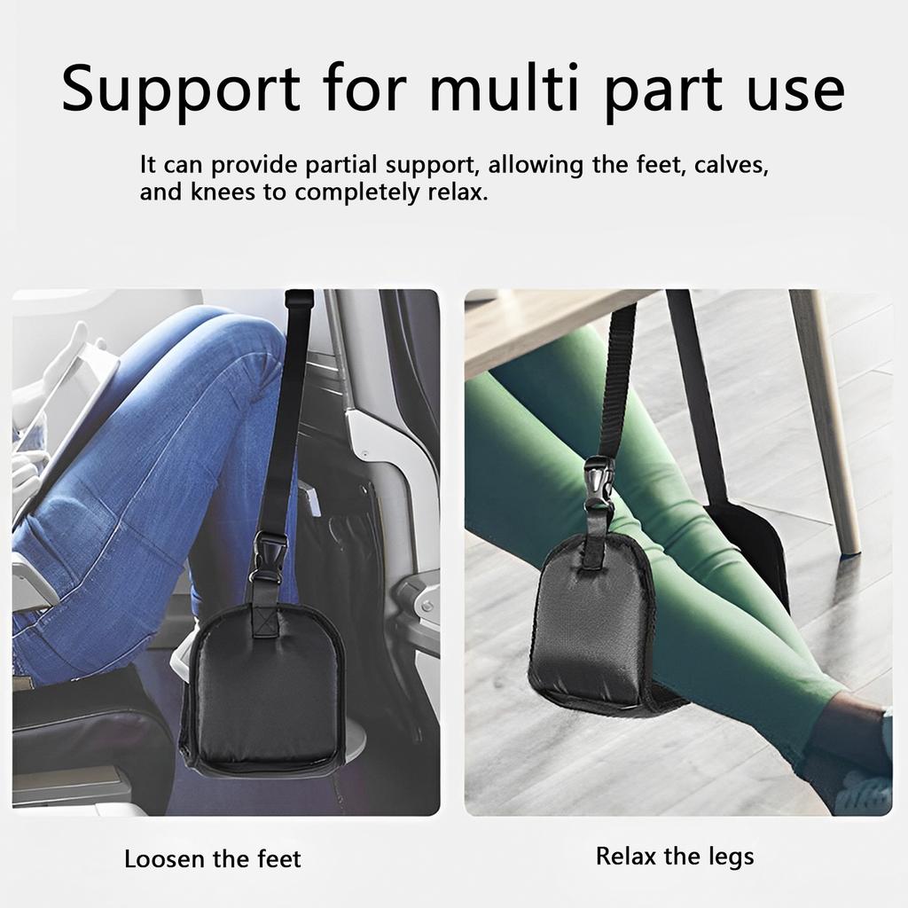 1/3Pcs Airplane Foot Hammock 420D Oxford Cloth Adjustable Aeroplane Footrest with Storage Bag Travel Plane Hanging Foot Hammock