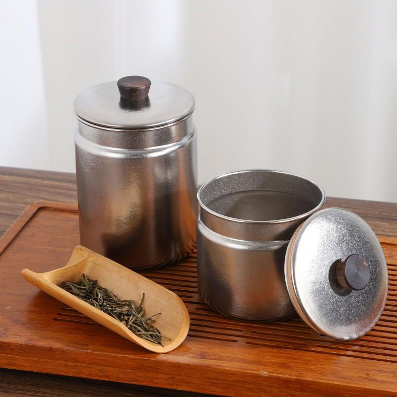 Pure Titanium Tea Canister Airtight Seal Travel Storage Jar Loose Leaf Home Office Gift