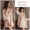 Silk Pajamas Women's Nightgown Set Slip Dress with Push Up Bra Sexy Women's Pajamas