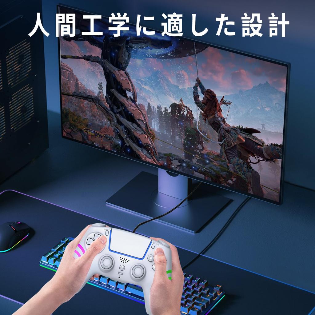 Контроллер для PS5 Совместимость с беспроводным контроллером Плавная работа Автоматическая непрерывная стрельба Подключение по Bluetooth Функция макроса Кнопка «Назад»