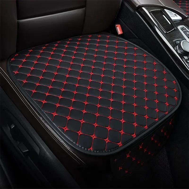 Leather Car Seat Covers Four Seasons Front/Rear Seat Protector Car Seat Cushion Pad Mat Auto Interior Accessories Universal