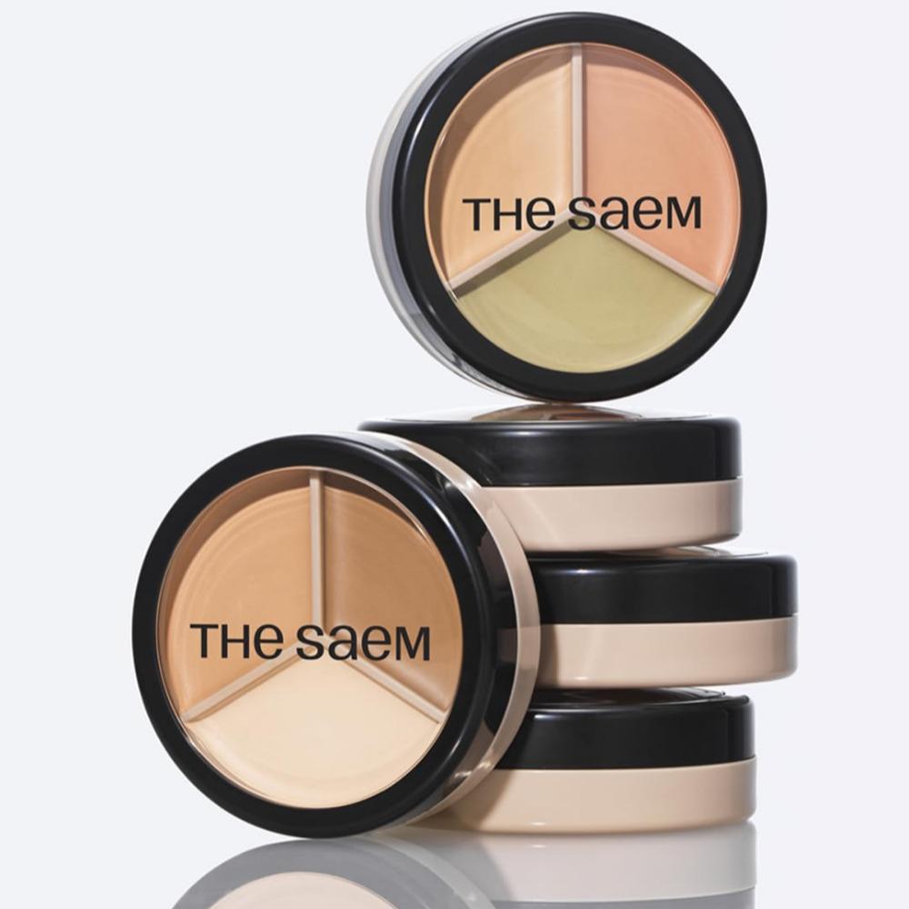 THE SAEM Cover Perfection Triple Pot Concealer 02 Контурный бежевый