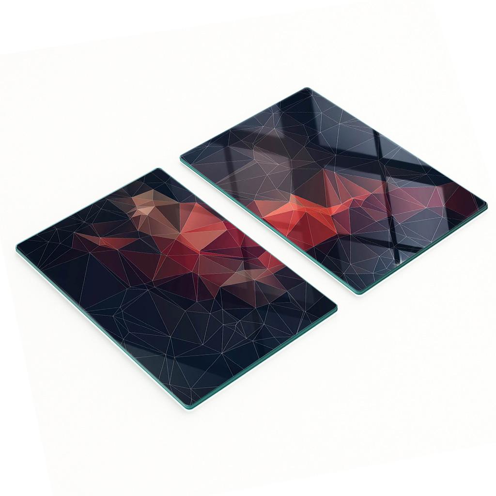 Decorative Tempered Glass Chopping Boards Abstract 2x40x52 cm