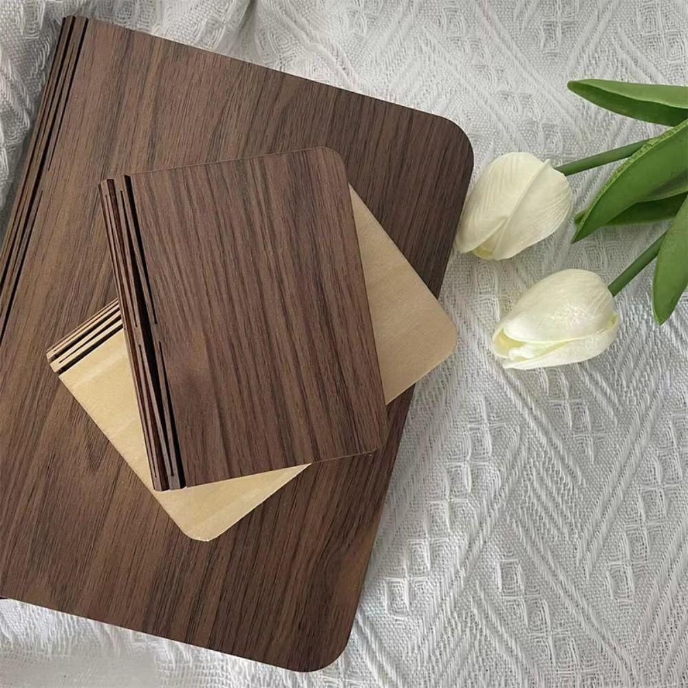 3 Colors Folding Book Lamp Walnut Color Desk Light Book Lovers LED Book Light Home Office Decor