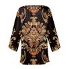 Women's Casual Fashion Caot Retro Printed Lightweight Medium Length Jacket Cardigan