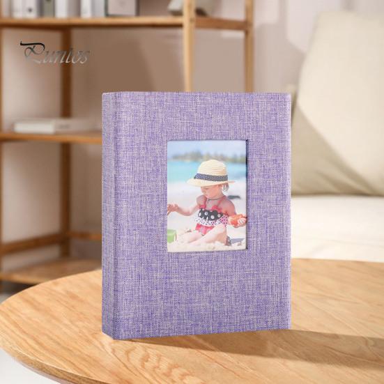Slip-in Photo Album Linen Cover 28 Pages 56 Pockets 4x6-Inch Wedding Travel Baby Shower Kids Family Anniversary Picture Collection Book