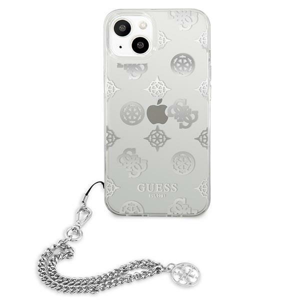 Guess Guhcp13Skspesi Iphone 13 Mini 5,4 Srebrny/Silver Hardcase Kolekcja Peony Chain