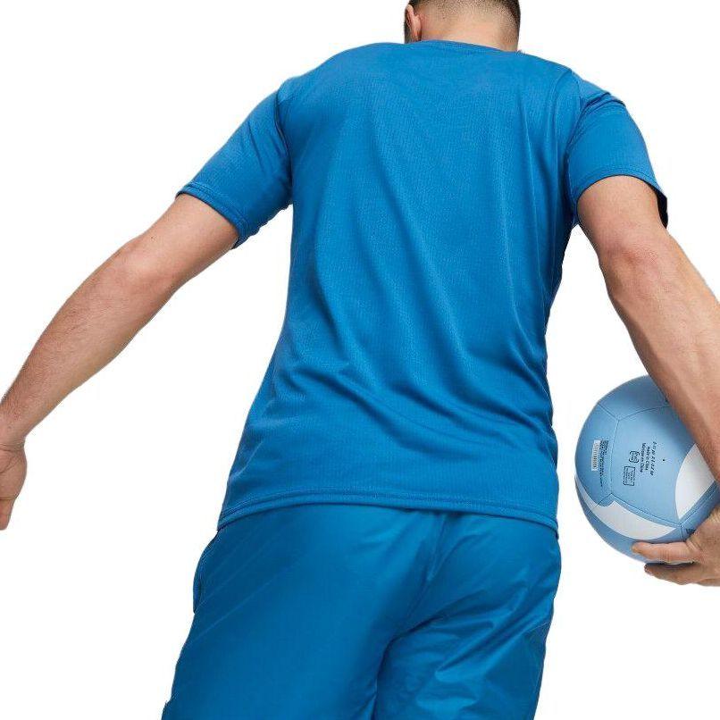 Puma Спортивные футболки с короткими рукавами и круглым вырезом с принтом Manchester City Prematch 23-24 Season Men Tops Blue 772844-10