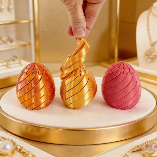 Twisting Fidget Egg Toy Twistable Egg Toy Portable Lightweight Stress Relief 3D Printed Easter Egg Desktop