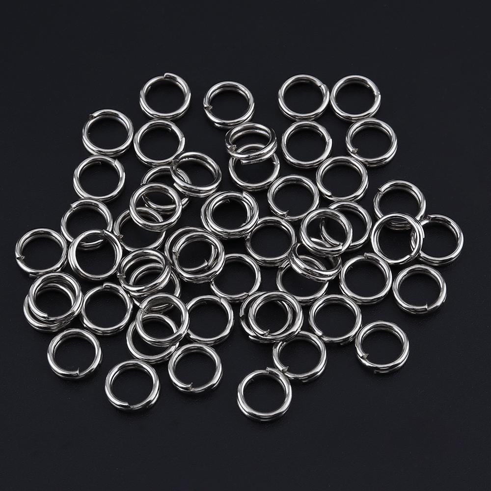 250 шт. рыболовное кольцо с двойной петлей из нержавеющей стали, 5 размеров, смешанный разъемный зажим, быстрое вертлюг