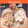 Pudding Bunny Plush Stuffed Toy Hat Rabbit Doll Decoration Kids Birthday Gift