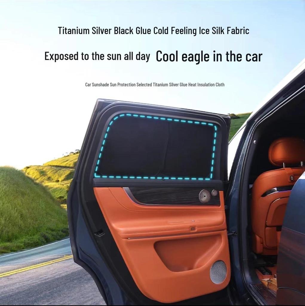 Комплект солнцезащитных шторок для автомобиля AITO New M8: Переднее лобовое стекло и боковые окна второго ряда шторки для конфиденциальности