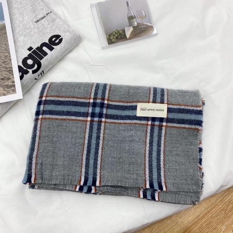 Versatile Plaid Scarf Women's Autumn and Winter Imitation Cashmere Shawl Multi-color Warm Scarf