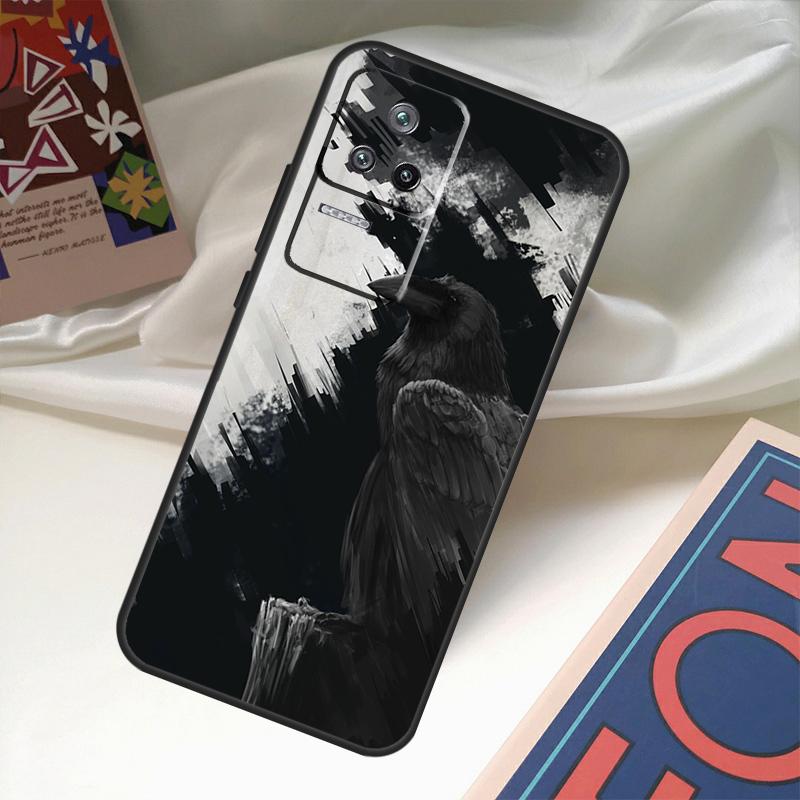 Чехол Ворон Ворон Темный Череп Для POCO X6 Pro M6 X5 X3 M5s F3 F5 Xiaomi 14 Ultra 13 12 Lite 11T 12T 13T Pro Coque