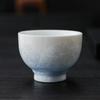 Premium Crystalline Glaze Ceramic Tea Cups - Zen Kungfu Set, Floral & Conical Design, Handmade Gift Box, Kiln-Fired