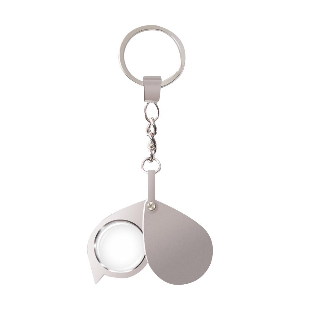 15X Folding Portable Keyring Magnifier Key Chain Magnifying Glass Pocket Size Jewelry Loop Pocket Folding Magnifying Glass