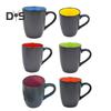 Ceramic Coffee Mug with Colorful Interior Easy-to-Clean Handle Tea Cup 16 OZ Matte Beverage Cup for Latte Tea Cappuccino
