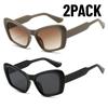 2PACK Vintage Cat Eye Oversized Sunglasses Women Gradient Eyewear Shades Women Black Luxury Square Glasses  UV400