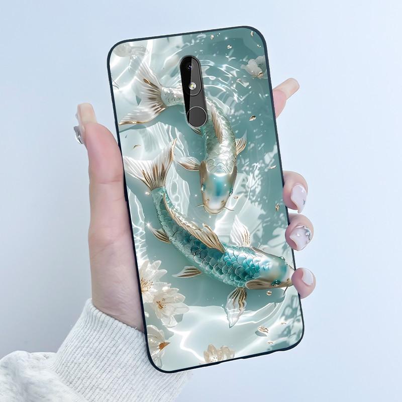 Матовый мягкий чехол из ТПУ для Nokia 3.2 4.2 3.1 Nokia3 Чехол для телефона Роскошный Милый Любовь Кролик Забавный Черный Силиконовый Ультратонкая Задняя крышка