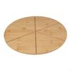 Pizza Cutting Board Bamboo Tray Food Prep Cheese Serving Platter with Grooves for