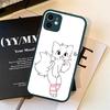 Boykisser Silly Cartoon For IPhone 16 15 14 13 12 11 Pro Max X XS MAX Plus Translucent Black Phone Cover