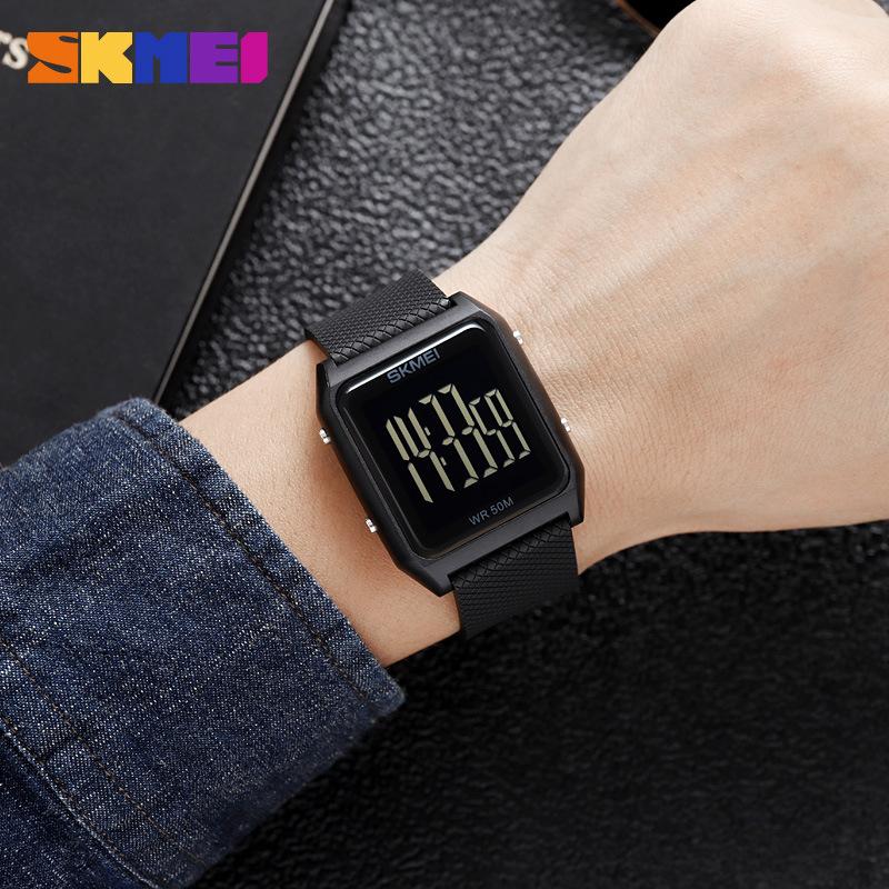 Moment Beauty Fashion Многофункциональные студенческие спортивные часы Водонепроницаемые квадратные часы Модные мужские и женские подростковые электронные часы