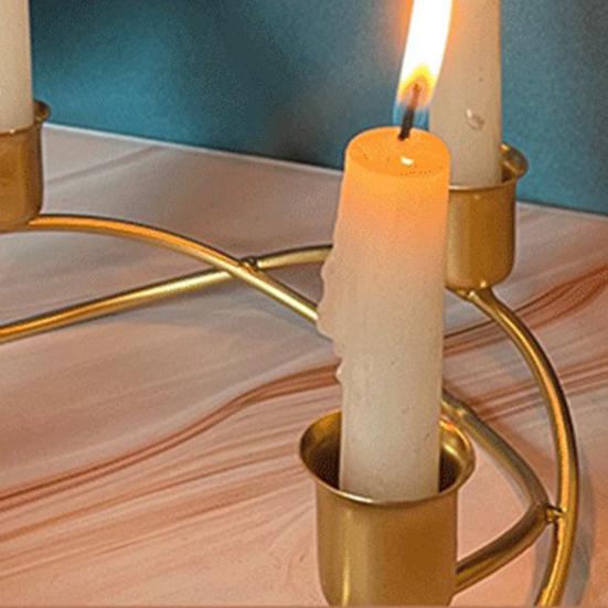 Красивая подставка для свечей с 4 слотами, реквизит для фотосъемки ручной работы